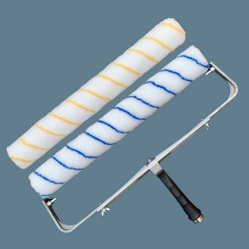 Venta directa de fábrica, brocha de pintura de exportación, rodillo de pintura de microfibra de poliéster con soporte retráctil de aleación de aluminio de 18 pulgadas