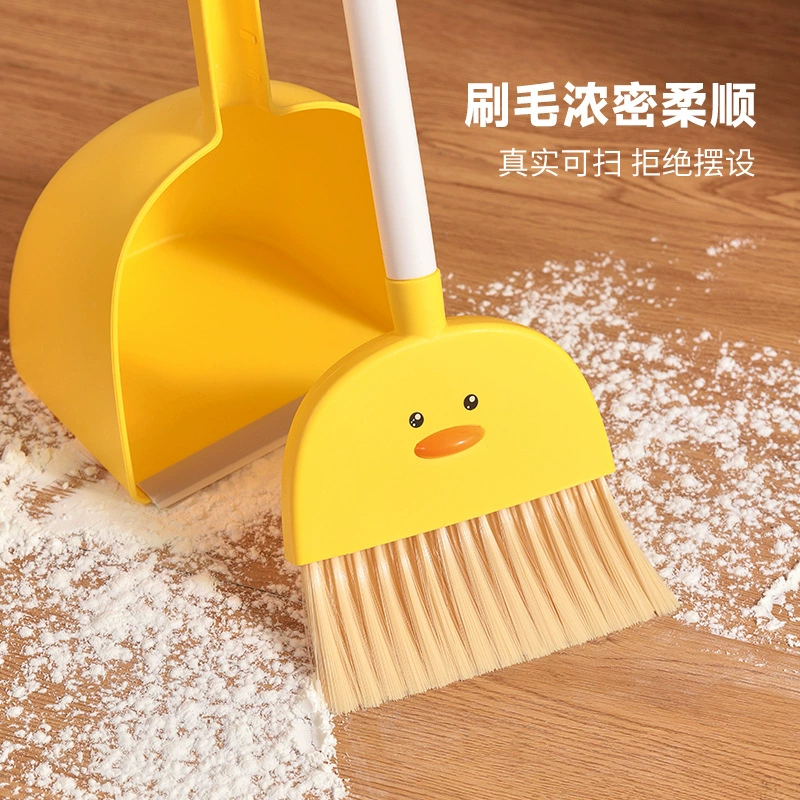Детский комбинированный набор игрушечной метлы и совка для ролевых игр, инструменты для уборки для мальчиков и девочек.