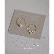 Little Acc|唯美月桂树s925纯银精致耳圈耳钩叶子耳环日系6流苏