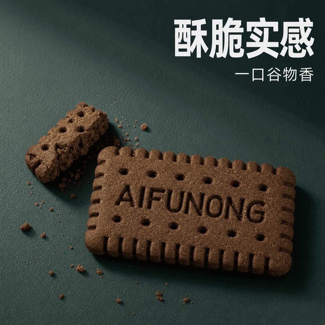 无糖九黑藜麦谷物饼干308克盒装传统糕点零食饼批发一件代发