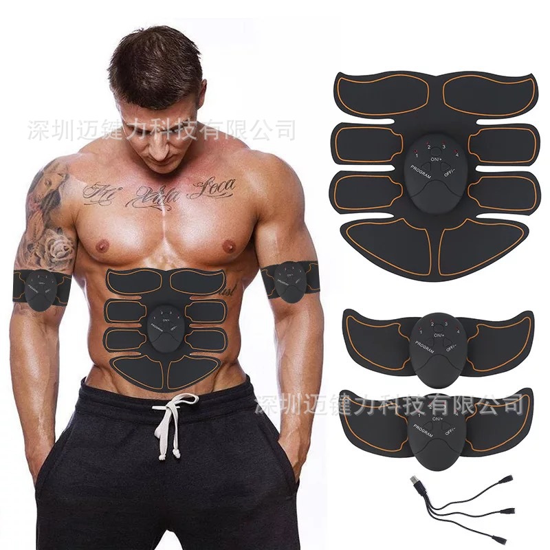 Parche muscular abdominal para fitness sin esfuerzo para hombres y mujeres, herramienta de ejercicio para moldear el cuerpo, masajeador de abdomen adelgazante para uso en interiores, venta al por mayor del fabricante