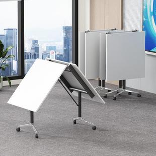 Training Table with Movable Desk, Direct Sales Splicing Folding Conference Table, Long Table, Telescopic Wheels