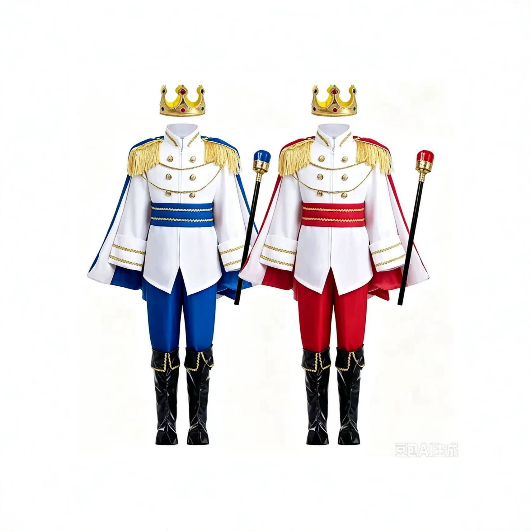 Prince Costume Kidsren's Halloween Boy Clothes King Cosplay Costume Performance Costume Performance Makeup Costume