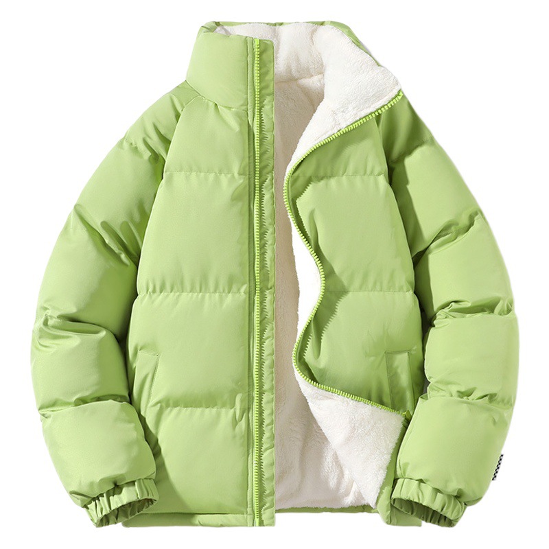 Abrigo acolchado de algodón de los hombres Otoño e Invierno forrado de lana engrosada chaqueta marca de moda suelta collar cálido abrigo de algodón acolchado hombres