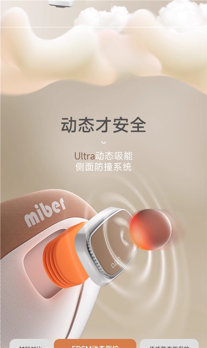 Miber Smart Car Child Safety Seat for Infants and Toddlers, Suitable for Ages 0 to 2-12, Can Be Used for Sitting and Reclining