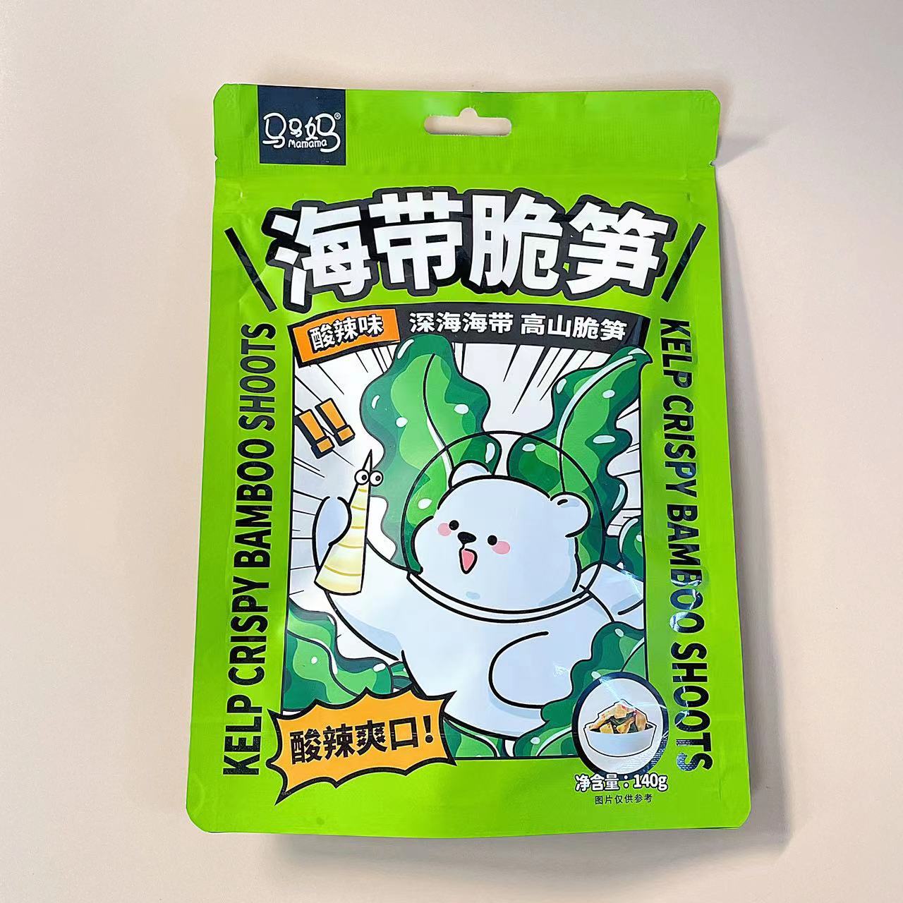 Super Youwei Kelp Crispy Bamboo Shoot 140g Bag Konjac Snack 120g Spicy and Sour Seafood Snacks Online Popular Food Wholesale