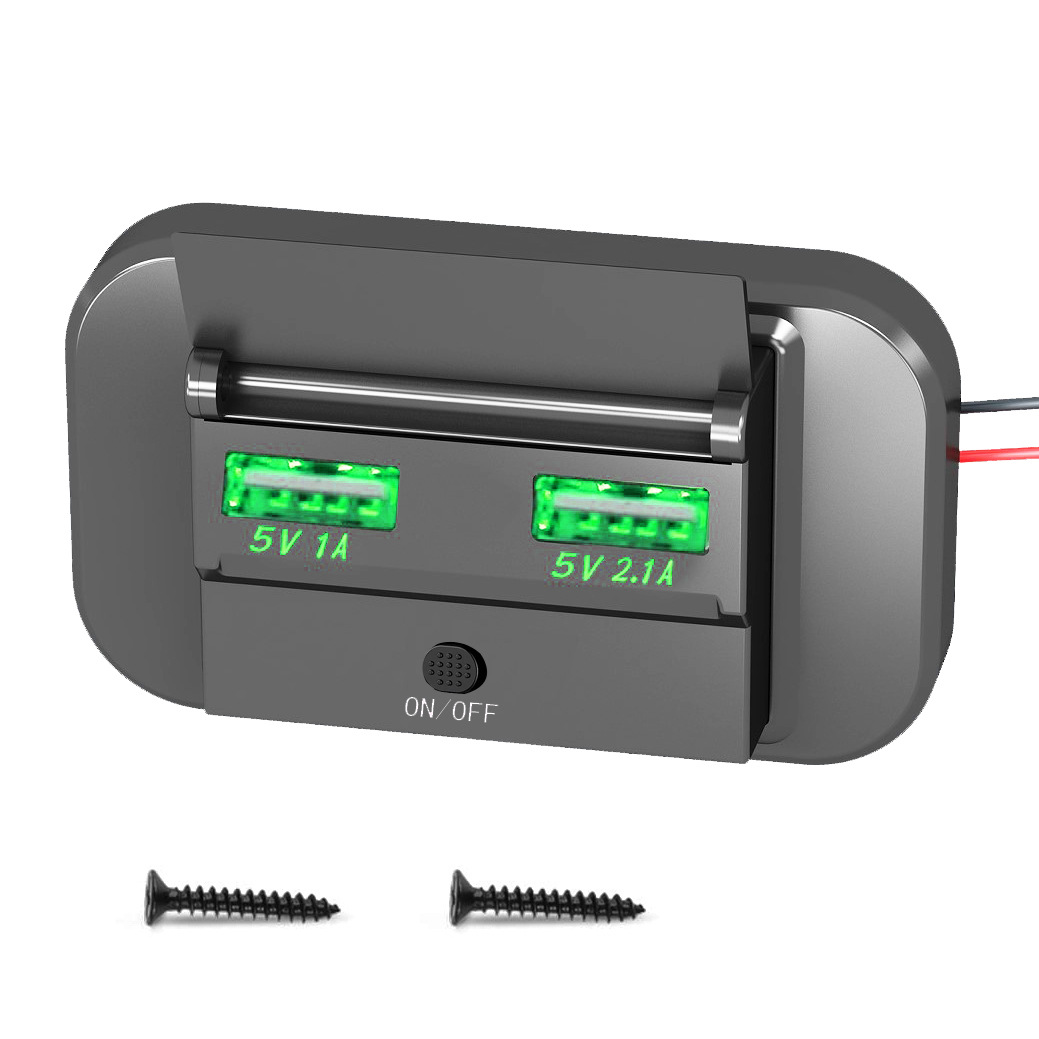 Nuevo coche modificado RV yate bus teléfono móvil cargador de coche interfaz dual sin apertura 5V/3.1A