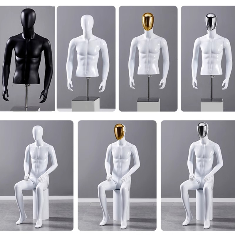 Modelo masculino mostrando ventanas de tienda de ropa modelo galvanizado cara modelo masculino de todo el cuerpo modelo maniquí taiwanés modelo accesorios