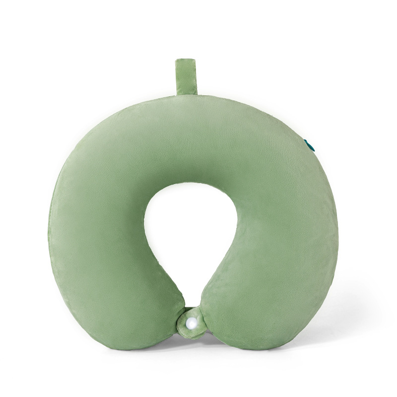 Verano helado sensación fría protección de cuello almohada en forma de U portátil almacenable memoria almohada de cuello de algodón almohada de avión almohada al por mayor existencias