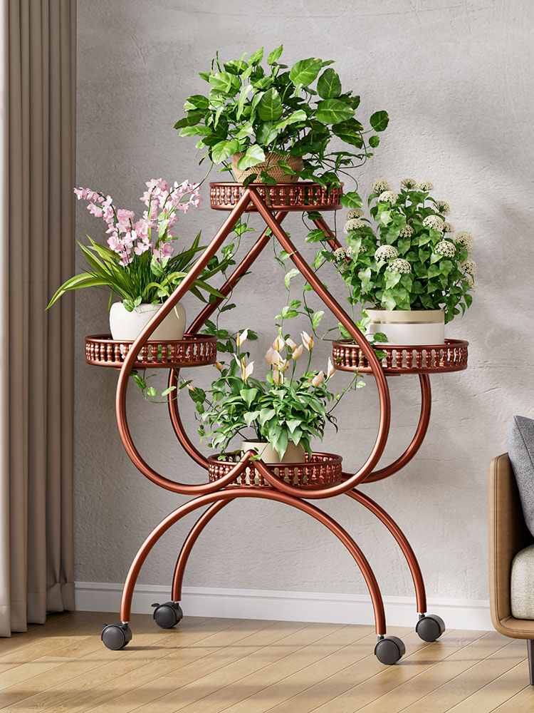 구리색 - 대담하고 두꺼워진 4개의 냄비 [무료 범용 바퀴]