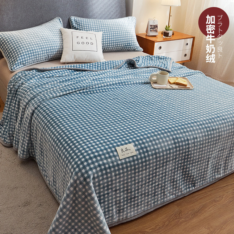 Una clase de invierno más seda de seda de seda de leche gruesa sábanas de seda de coral franela edredón de seda de una sola cama de dormitorio una sola manta de peluche