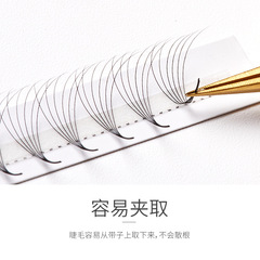 Cross-border hair collection sharp curly single cluster blooming grafted eyelashes 0.05 large capacity dense natural false eyelashes wholesale