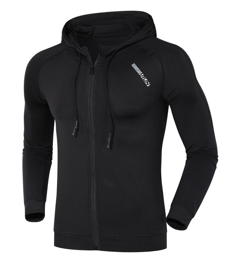 Otoño nuevo estilo deportes al aire libre fitness correr pesca ciclismo senderismo chaqueta con capucha deportes hombres transpirables de secado rápido