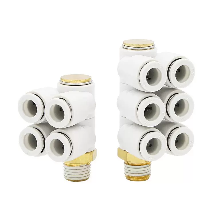 气动气管接头KQ2ZT6-02S万向6通多路/KQ2ZD万向4通多路旋转接头