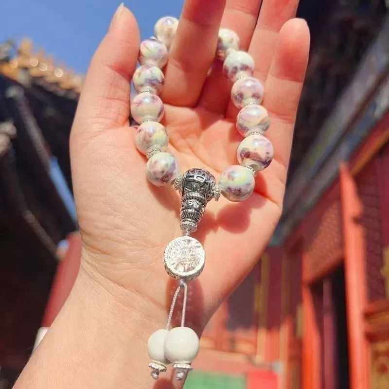 Тот же стиль как Благовония серый фарфор глазурованный браслет во дворец Юн Бэйцзин DIY культурные украшения аксессуары, аксессуары для пейзажной зоны культурной и творческой браслет