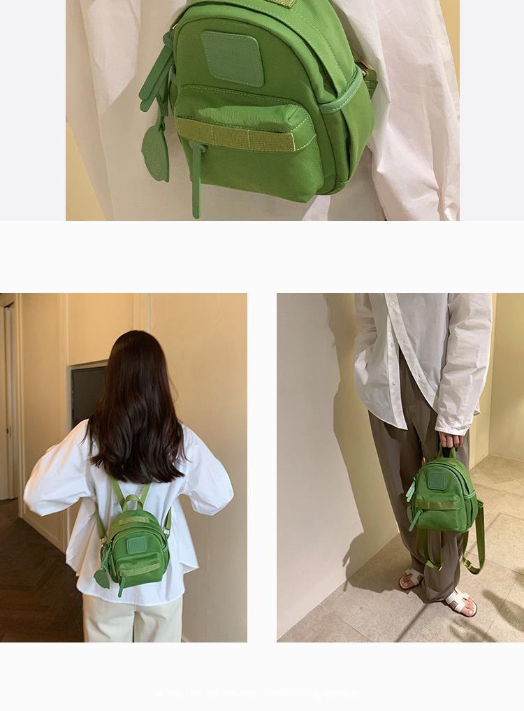 Water Repellent 10-Inch Solid Color Shopping Women's Backpack display picture 2