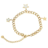 Bracelet stainless steel, with gem