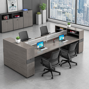 Staff Screen Desk Computer Office Desk and Chair Combination 4-Person Desk Simple Modern 6-Person Financial Clerk