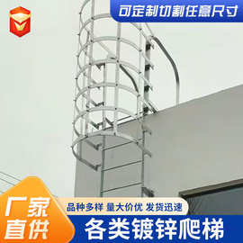 屋面钢爬梯22s804水池爬梯厂房外墙上屋面检修梯厂家消防水池爬梯