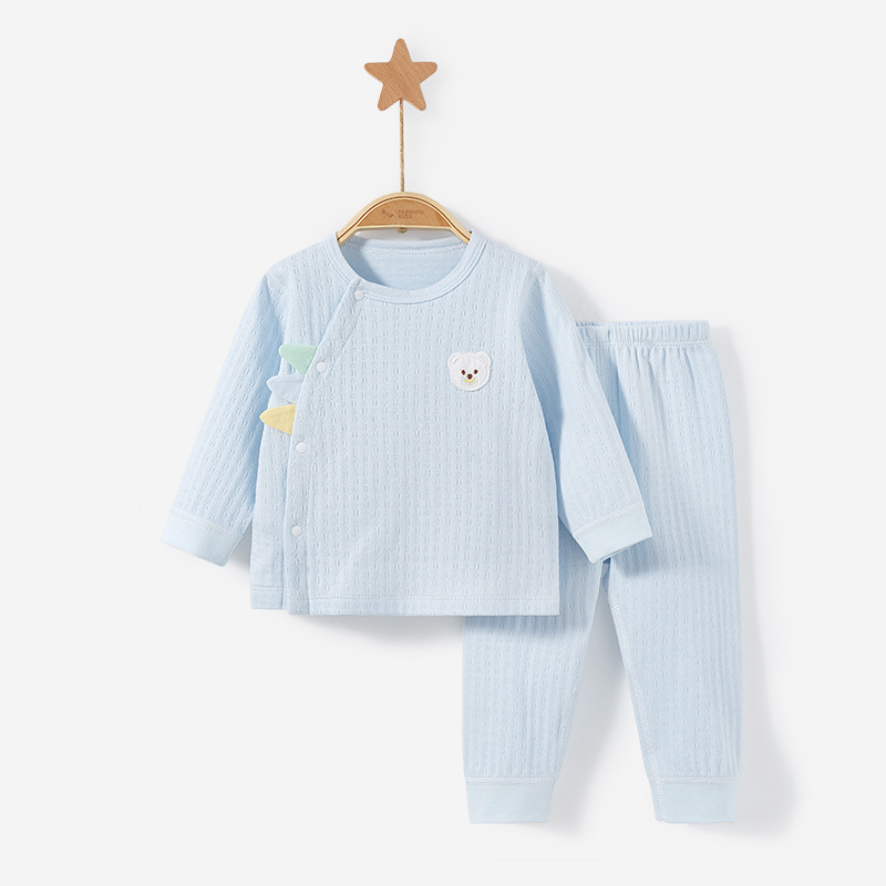 Ropa interior para niños traje primavera y otoño invierno Bebé puro algodón niños y niñas tocando fondo cálido ropa dividida bebé otoño ropa pantalones largos