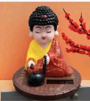 Solar-Powered Wooden Fish Nodding – Car ornaments - color-box-packaging-round-bottom-tathagata-red