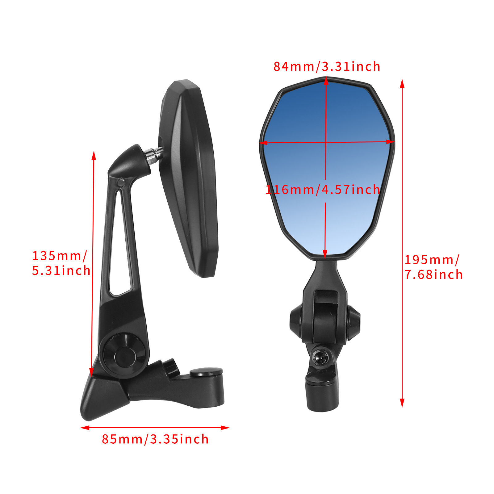 Modified Cross-Border Motorcycle Rearview Mirror with Wide Field of View and Clear Reflection Aos6 High-Definition Modified Electric Vehicle Rearview Mirror