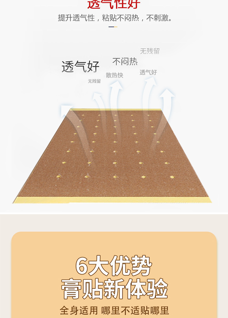 Far Infrared Herbal Joint Patch Waist Support Self Heating Pain Relief Plaster OEM Customization specifications