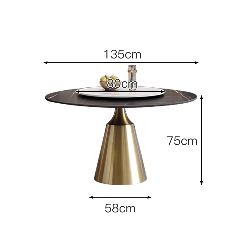 티타늄 + 암판 + 턴테이블 (데스크탑 직경 135cm)
