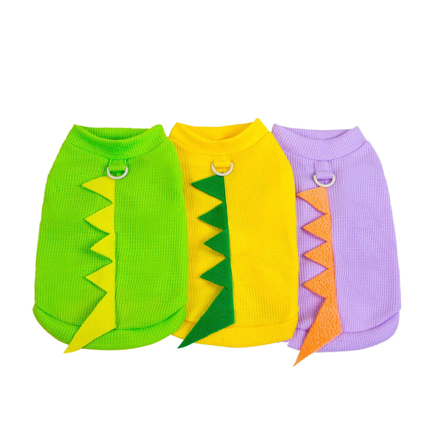 Nueva ropa para perros de primavera y verano de Amazon, linda ropa de protección solar delgada de dinosaurio, chaleco anti-caída para perros y gatos