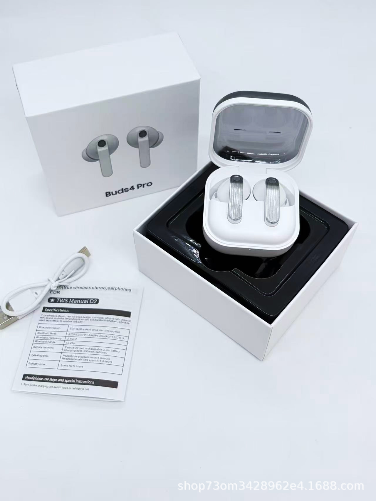Bluetooth Earbuds 2026 New Model Buds4 Pro Long Battery Life Wireless Earbuds In-Ear TWS Export