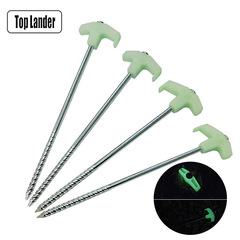 Outdoor canopy camping glow-in-the-dark spike with rotatable fixed threaded fluorescent 25cm thickened tent spike accessory