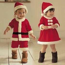 圣诞服装男女童圣诞演出服儿童圣诞服饰圣诞节表演服圣诞老人装