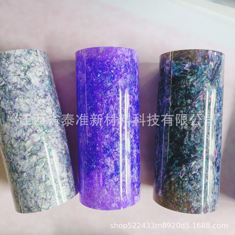 Pvc Imitation Abalone Shell Paper Sheets with Adhesive Backing, Self-Adhesive, Bendable Shell Paper Mother-Of-Pearl Sheets for Home Decoration Inlay