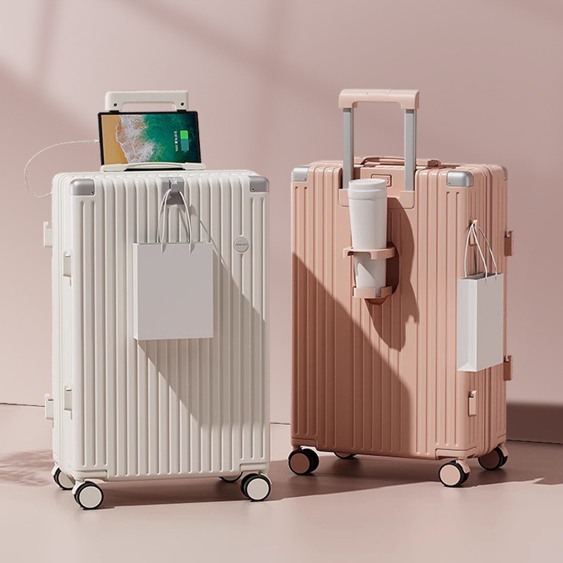 Maleta multifuncional 20 pulgadas ultra silenciosa maleta roja para hombres y mujeres, robusta y duradera, 24 contraseñas de viaje duradero