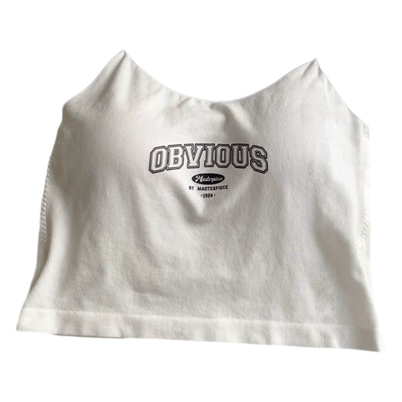 Маленькая камзол, Женская внутренняя и верхняя одежда с нагрудной подушкой, встроенная на грудь, основа нижнего белья, однотонный короткий топ лето