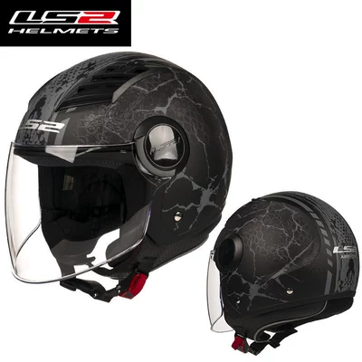 Motorcycle Safety Supplies — for Men and Women, Large Size - matte-blackgrey-crackle-l