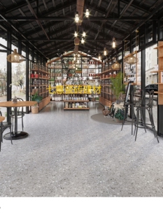✣ Terrazzo Tiles Non-Slip 600X600 Bathroom 800X800 Milk Tea Shop 1200X600 Matte Floor Tiles