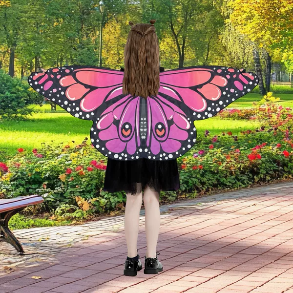 Butterfly Cape Cross-Border Halloween Cape Children's Small Butterfly Decoration Children's Butterfly Scarf Shawl Holiday Dress up