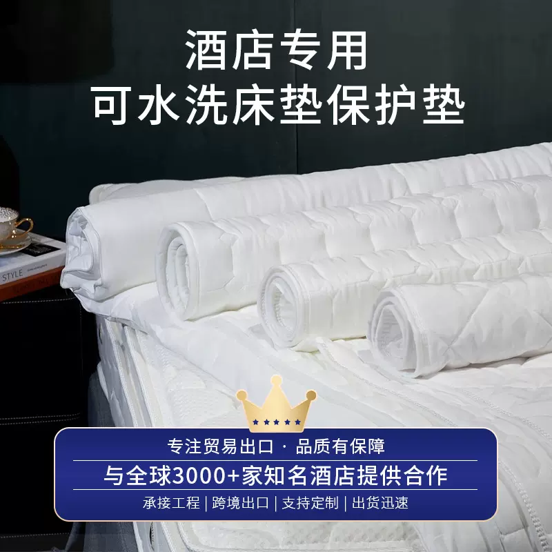 星级酒店可水洗床垫保护垫四季通用加厚软垫子可折叠防水床垫
