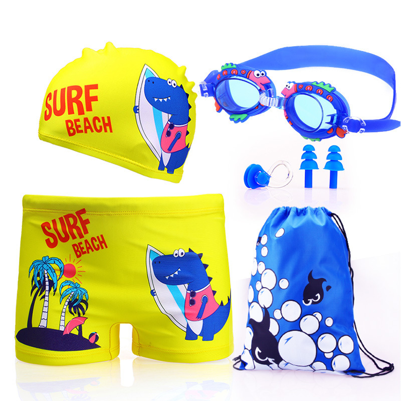 Pantalones de baño para niños, niños, niños, trajes de baño para niños, gorras de baño, gafas de baño para niños, comercio exterior