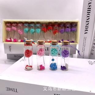 Factory direct supply mini test tube wishing bottle Twelve Roses wishing bottle graduation season holiday gifts