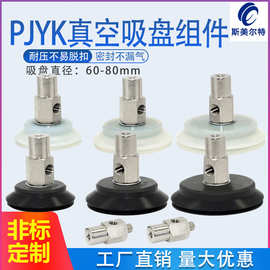机械手重载型工业气动配件PJTK/PJYK 80侧通吸盘金具PJG真空吸盘