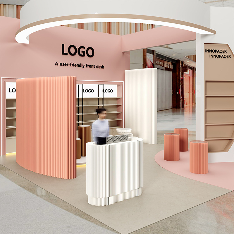 Office Front Desk Reception Grand Piano Paper Telescopic Foldableing Commercial Exhibition Information Desk Clothing Store Small Cashier