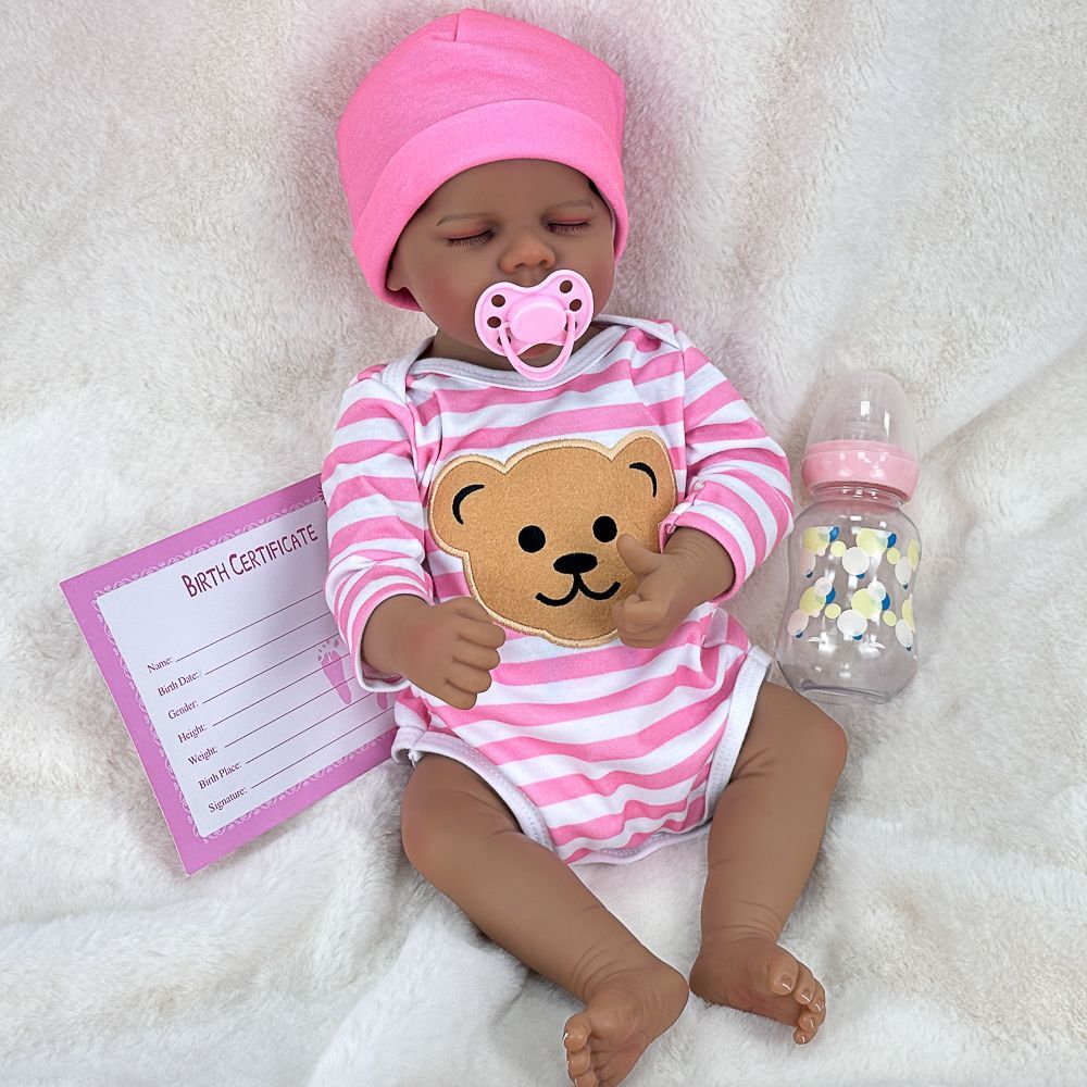 Cross-Border Foreign Trade Reborn Doll Clothing Simulation Baby Suit Baby Crawling Suit European and American Style Striped Dress