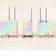 新款幼儿童骑行箱20寸可坐行李箱拉杆箱万向轮6轮旅行箱一件代发