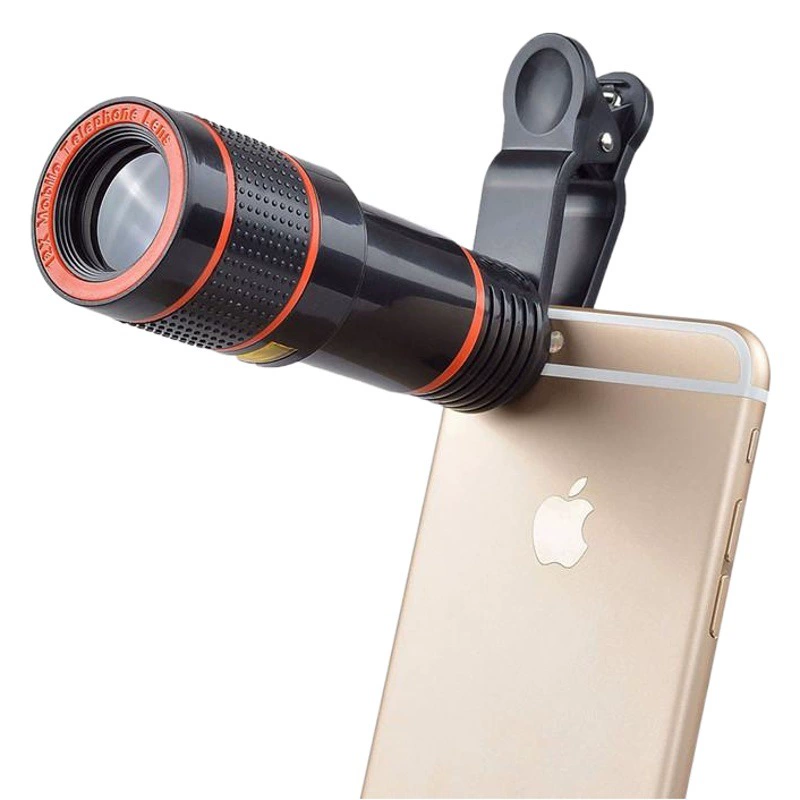 Телескопический объектив с 12-кратным зумом Универсальный 12-кратный телескопический объектив для мобильного телефона Объектив внешней камеры HD