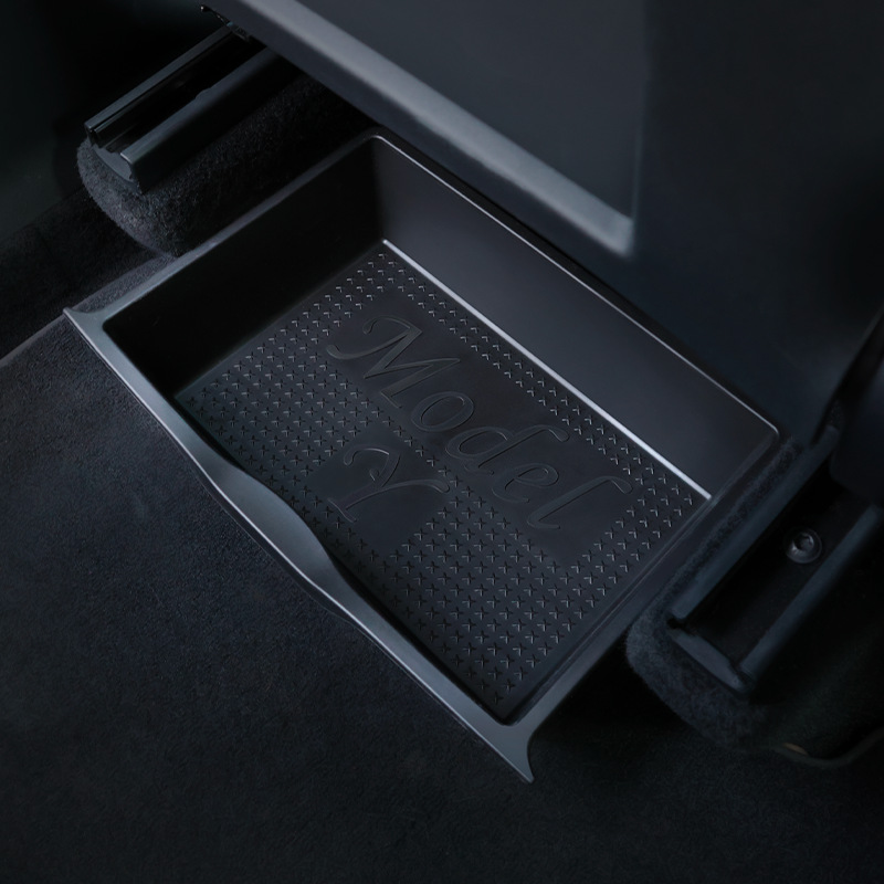 Suitable for Tesla Model Y seat storage box car drawer TPE storage box ya interior accessories