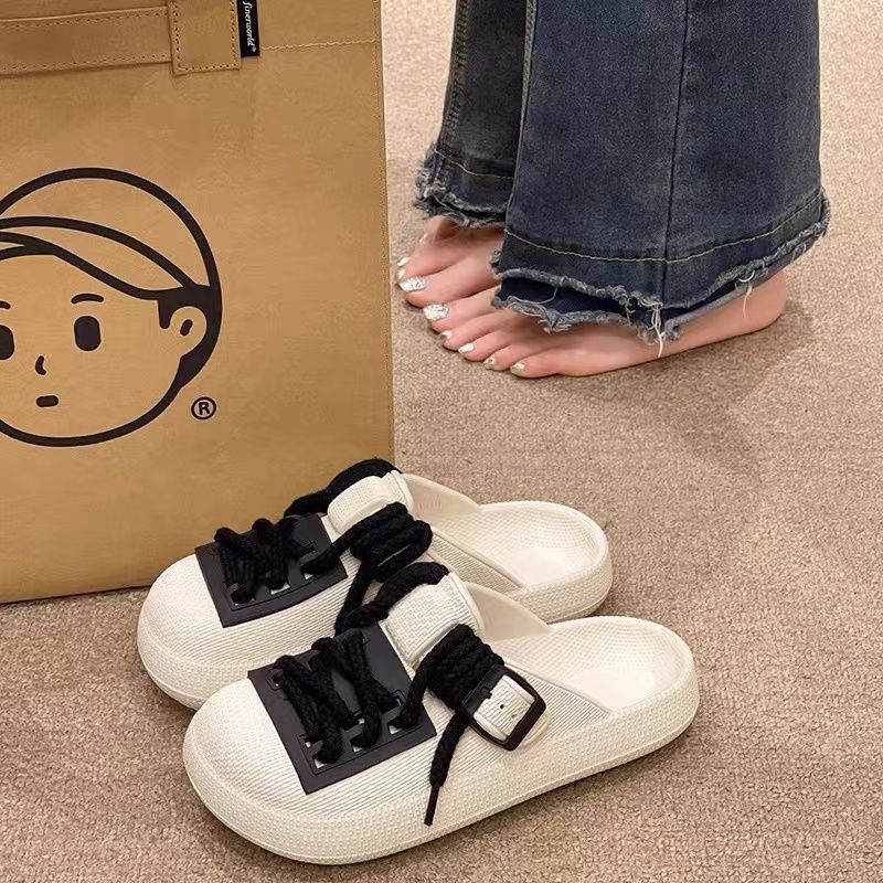 包头凉拖鞋女夏季新款情侣网红外穿EVA踩屎感厚底防滑休闲博肯鞋