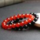 Yuyu natural red agate bracelet round bead chalcedony bracelet black agate jewelry live welfare MN2061316