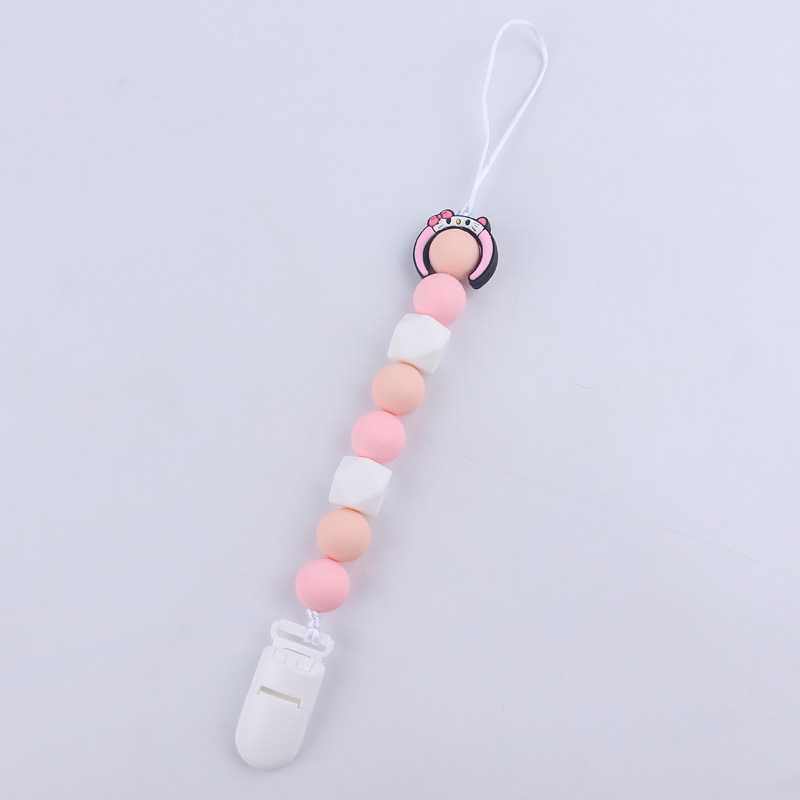 Comercio exterior Amazon nuevo bebé chupete cadena pezón cuerda silicona mordedor cadena anti-caída